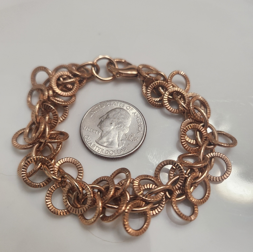 Made in Italy Solid Bronze Chain Bracelet